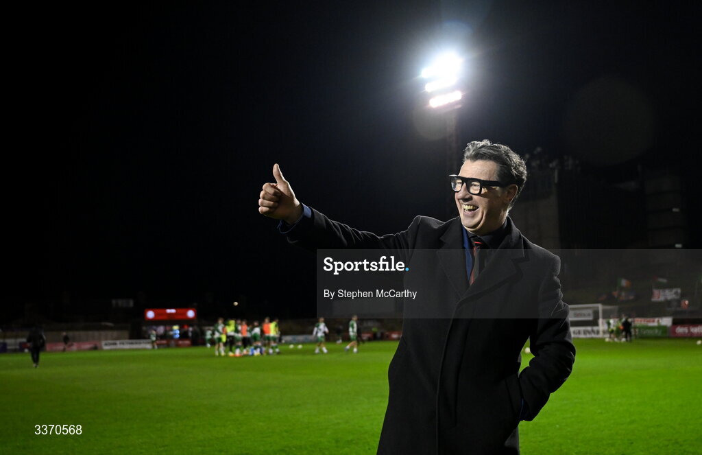 27 February 2026; Former Bohemians manager Roddy Collins before the SSE Airtricity Men's Premier Division match between Bohemians and Shamrock Rovers at Dalymount Park in Dublin. Photo by Stephen McCarthy/Sportsfile