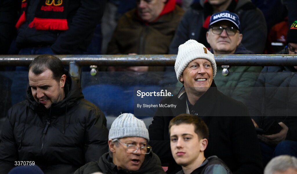 27 February 2026; Republic of Ireland head coach Heimir Hallgrimsson, right, and Republic of Ireland assistant coach John O'Shea before the SSE Airtricity Men's Premier Division match between Bohemians and Shamrock Rovers at Dalymount Park in Dublin. Photo by Stephen McCarthy/Sportsfile