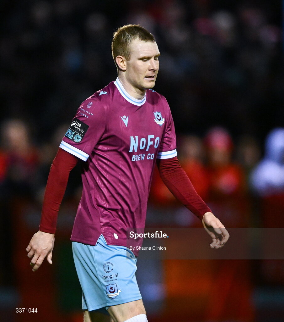 27 February 2026; Mark Doyle of Drogheda United during the SSE Airtricity Men's Premier Division match between Drogheda United and Shelbourne at Sullivan & Lambe Park in Drogheda, Louth. Photo by Shauna Clinton/Sportsfile