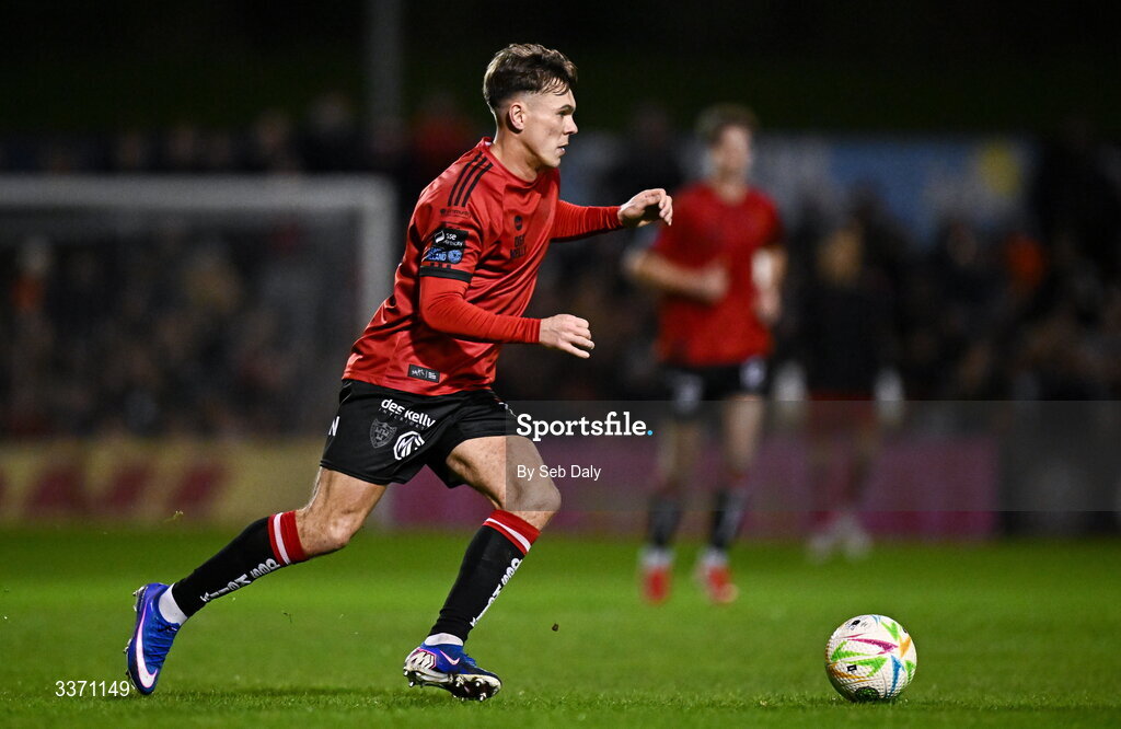 27 February 2026; Dayle Rooney of Bohemians during the SSE Airtricity Men's Premier Division match between Bohemians and Shamrock Rovers at Dalymount Park in Dublin. Photo by Seb Daly/Sportsfile