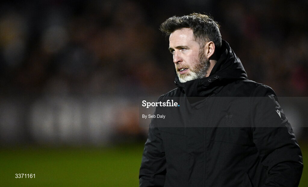 27 February 2026; Shamrock Rovers manager Stephen Bradley during the SSE Airtricity Men's Premier Division match between Bohemians and Shamrock Rovers at Dalymount Park in Dublin. Photo by Seb Daly/Sportsfile
