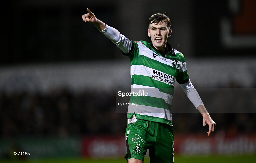 27 February 2026; Matt Healy of Shamrock Rovers during the SSE Airtricity Men's Premier Division match between Bohemians and Shamrock Rovers at Dalymount Park in Dublin. Photo by Seb Daly/Sportsfile