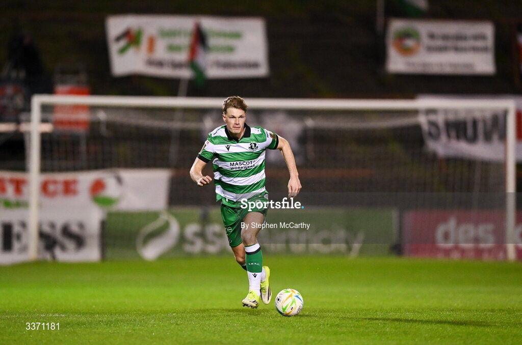 27 February 2026; Daniel Cleary of Shamrock Rovers during the SSE Airtricity Men's Premier Division match between Bohemians and Shamrock Rovers at Dalymount Park in Dublin.  Photo by Stephen McCarthy/Sportsfile