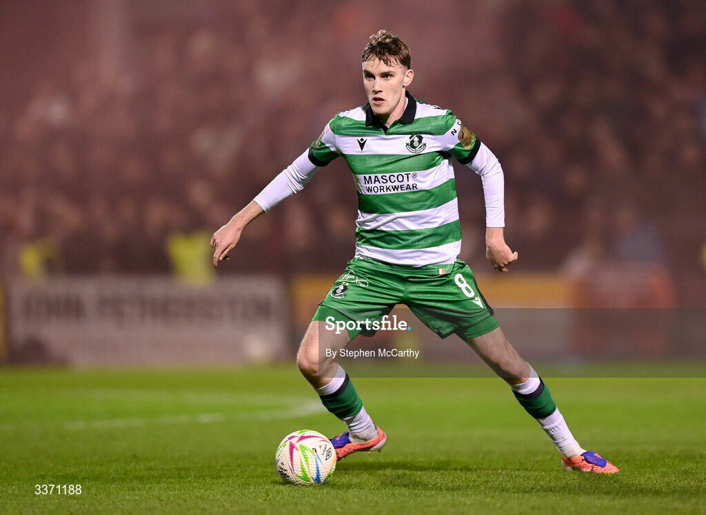 27 February 2026; Matt Healy of Shamrock Rovers during the SSE Airtricity Men's Premier Division match between Bohemians and Shamrock Rovers at Dalymount Park in Dublin.  Photo by Stephen McCarthy/Sportsfile