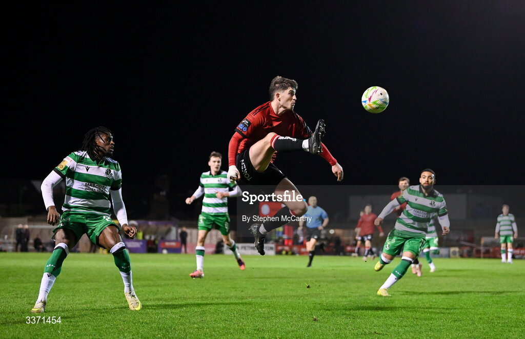 27 February 2026; Colm Whelan of Bohemians during the SSE Airtricity Men's Premier Division match between Bohemians and Shamrock Rovers at Dalymount Park in Dublin.  Photo by Stephen McCarthy/Sportsfile