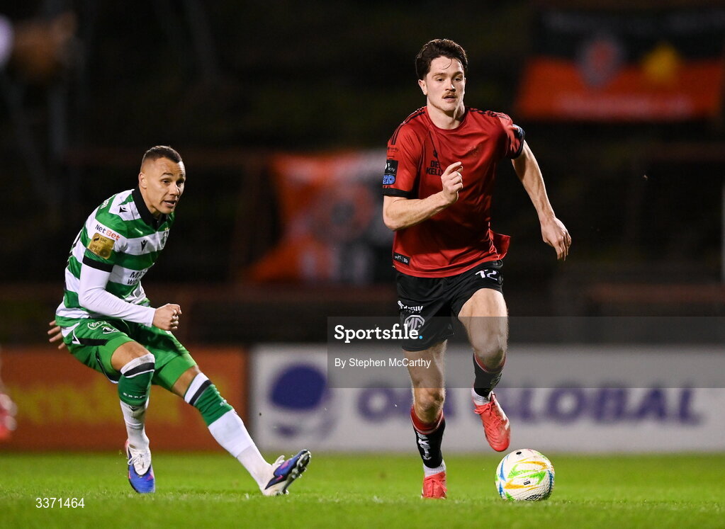 27 February 2026; Patrick Hickey of Bohemians during the SSE Airtricity Men's Premier Division match between Bohemians and Shamrock Rovers at Dalymount Park in Dublin.  Photo by Stephen McCarthy/Sportsfile