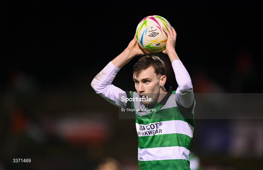27 February 2026; Matt Healy of Shamrock Rovers during the SSE Airtricity Men's Premier Division match between Bohemians and Shamrock Rovers at Dalymount Park in Dublin.  Photo by Stephen McCarthy/Sportsfile