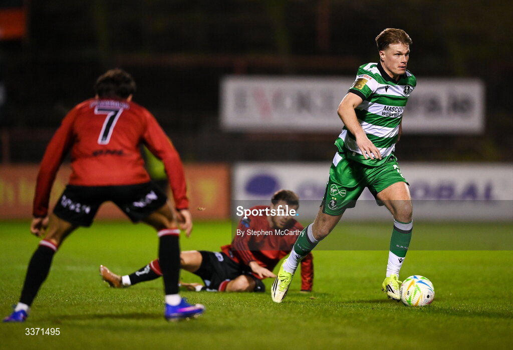 27 February 2026; Daniel Cleary of Shamrock Rovers during the SSE Airtricity Men's Premier Division match between Bohemians and Shamrock Rovers at Dalymount Park in Dublin. Photo by Stephen McCarthy/Sportsfile