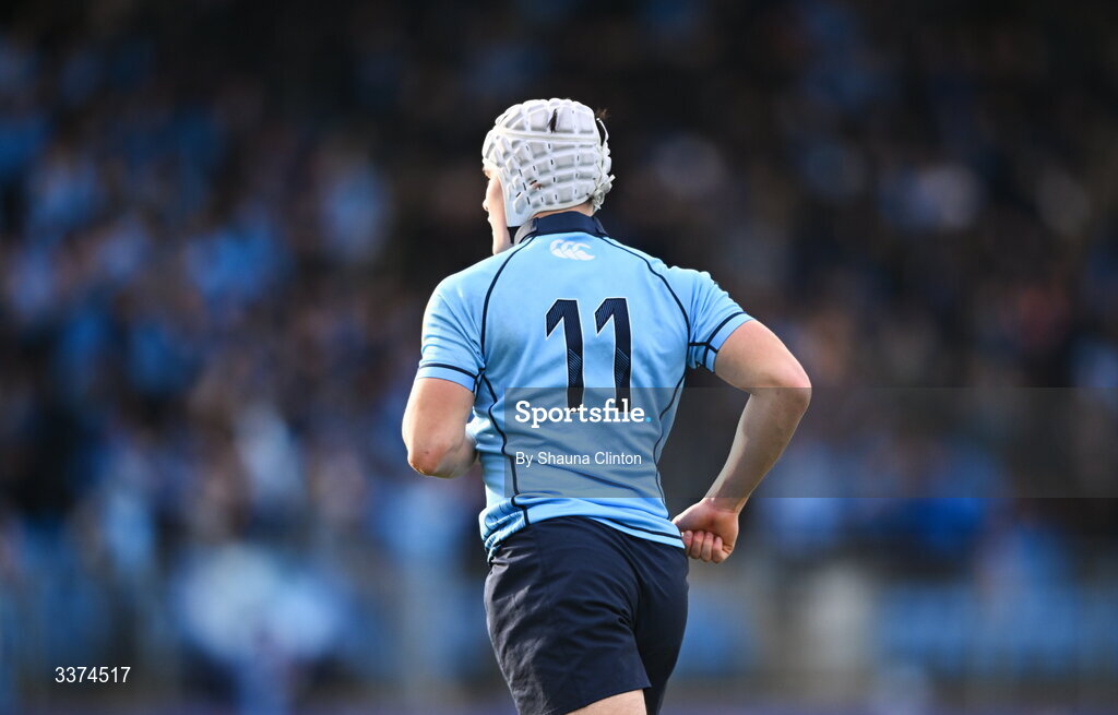 2 March 2026; Eoin Loo of St Michael's College during the Bank of Ireland Leinster Rugby Boys Schools Senior Cup semi-final match between St Michael's College and Blackrock College at Energia Park in Dublin. Photo by Shauna Clinton/Sportsfile