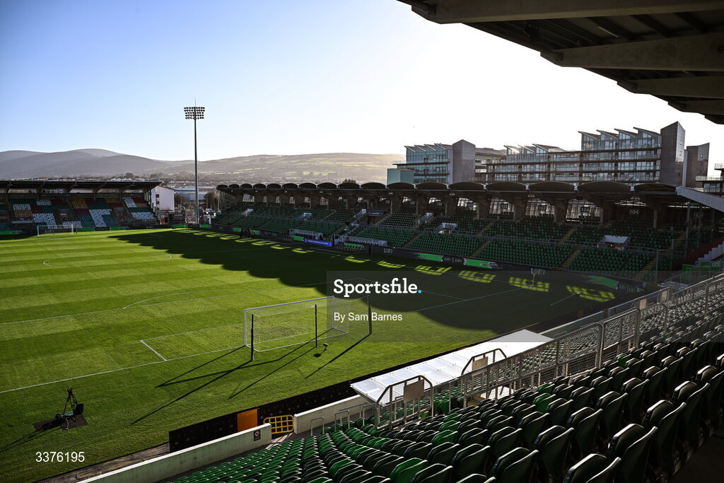 3 March 2026; A general view of Tallaght Stadium before the 2027 FIFA Women’s World Cup Qualifier match between Republic of Ireland and France at Tallaght Stadium in Dublin. Photo by Sam Barnes/Sportsfile