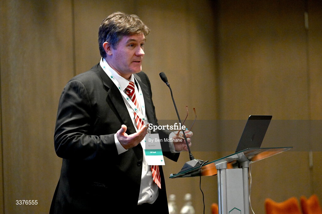 4 March 2026; OFI financial controller Ed Wyeth during an Olympic Federation of Ireland members event at the Clayton Hotel, Cardiff Lane in Dublin. Photo by Ben McShane/Sportsfile