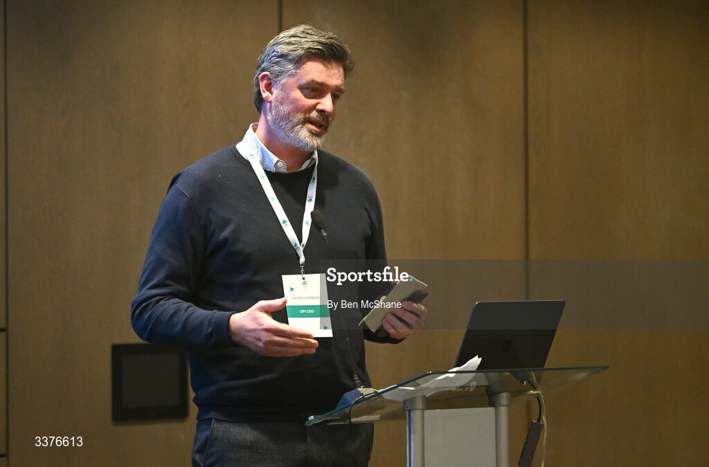 4 March 2026; OFI CEO Peter Sherrard during an Olympic Federation of Ireland members event at the Clayton Hotel, Cardiff Lane in Dublin. Photo by Ben McShane/Sportsfile