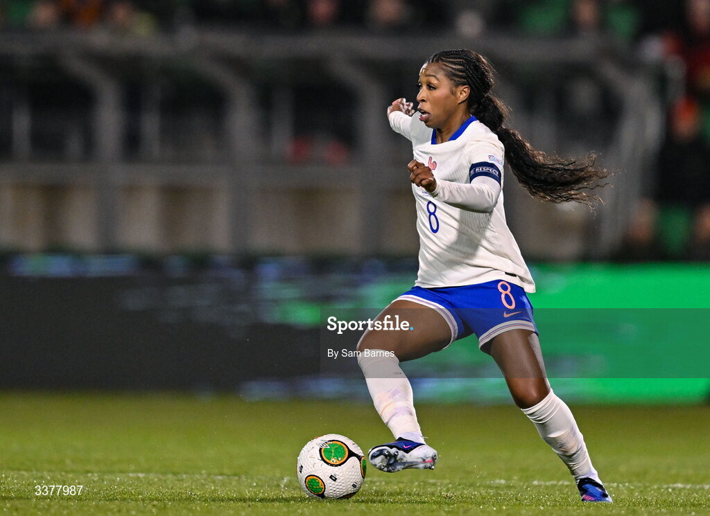 3 March 2026; Grace Geyoro of France during the 2027 FIFA Women’s World Cup Qualifier match between Republic of Ireland and France at Tallaght Stadium in Dublin. Photo by Sam Barnes/Sportsfile