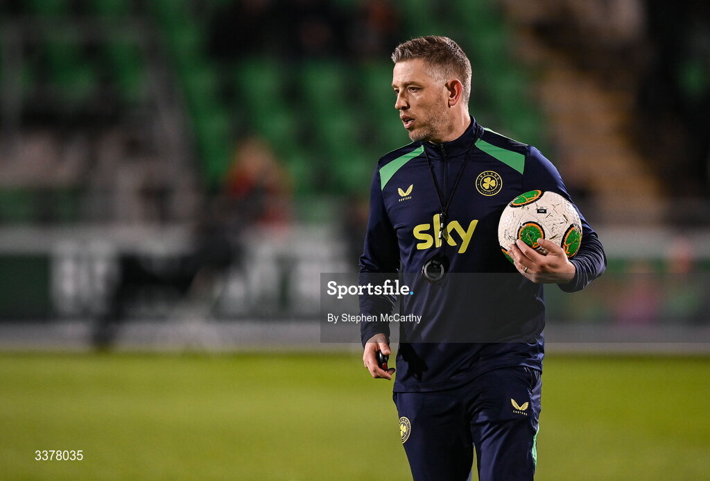3 March 2026; Republic of Ireland assistant coach Gary Cronin before the 2027 FIFA Women’s World Cup Qualifier match between Republic of Ireland and France at Tallaght Stadium in Dublin. Photo by Stephen McCarthy/Sportsfile