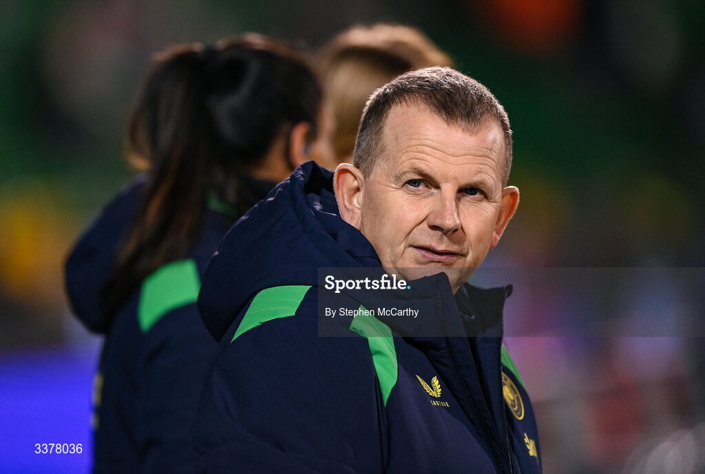 3 March 2026; Republic of Ireland masseuse Mickey McGlynn before the 2027 FIFA Women’s World Cup Qualifier match between Republic of Ireland and France at Tallaght Stadium in Dublin. Photo by Stephen McCarthy/Sportsfile