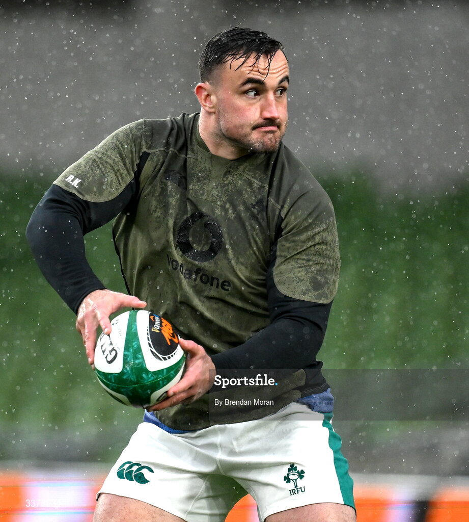 5 March 2026; Rónan Kelleher during an Ireland Rugby squad captain's run at the Aviva Stadium in Dublin. Photo by Brendan Moran/Sportsfile