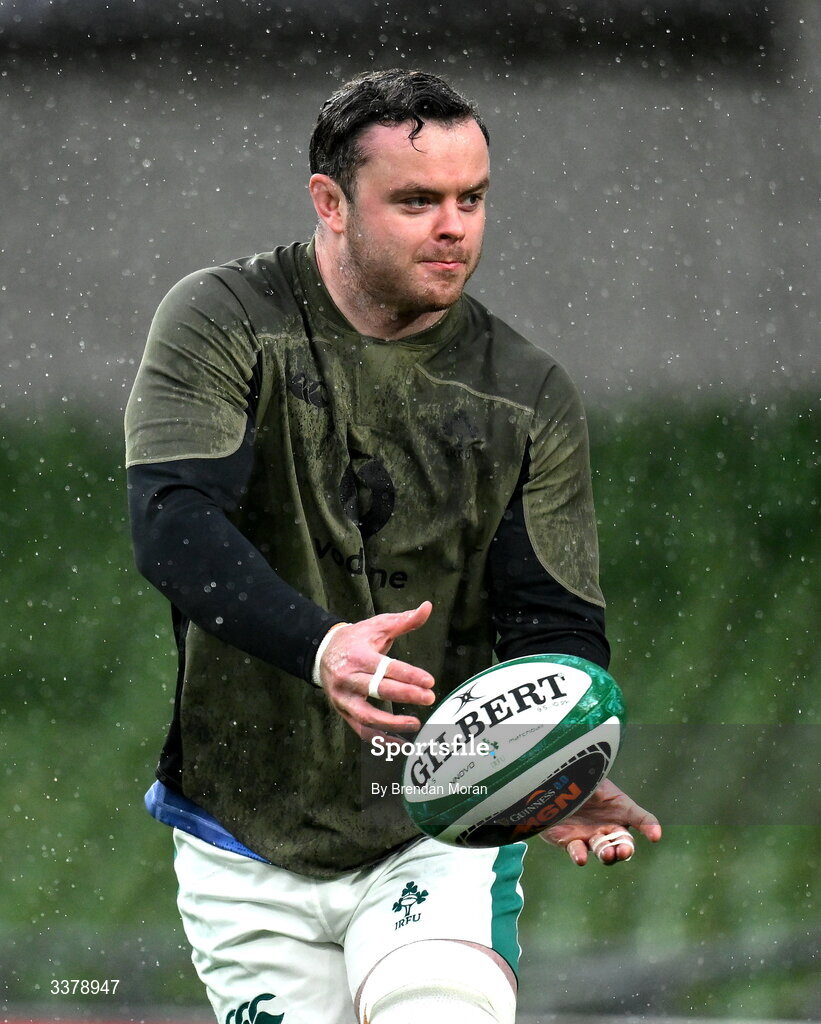 5 March 2026; James Ryan during an Ireland Rugby squad captain's run at the Aviva Stadium in Dublin. Photo by Brendan Moran/Sportsfile