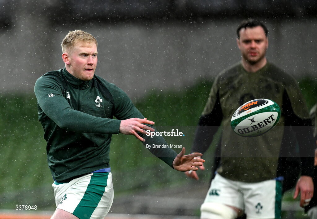 5 March 2026; Jamie Osborne during an Ireland Rugby squad captain's run at the Aviva Stadium in Dublin. Photo by Brendan Moran/Sportsfile