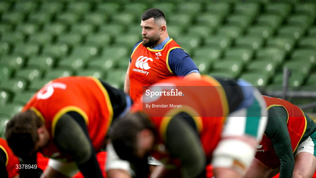 5 March 2026; Michael Milne during an Ireland Rugby squad captain's run at the Aviva Stadium in Dublin. Photo by Brendan Moran/Sportsfile