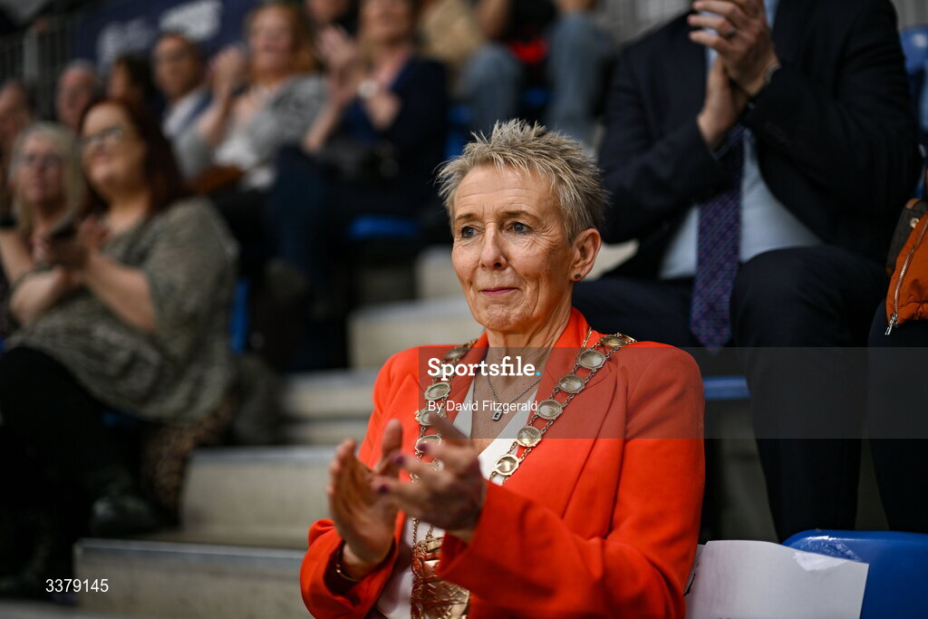 5 March 2026; Mayor Pamela Kearns, South County Dublin, at the Special Olympics Ireland Summer Games launch at the National Indoor Arena on the Sport Ireland Campus in Dublin. Photo by David Fitzgerald/Sportsfile