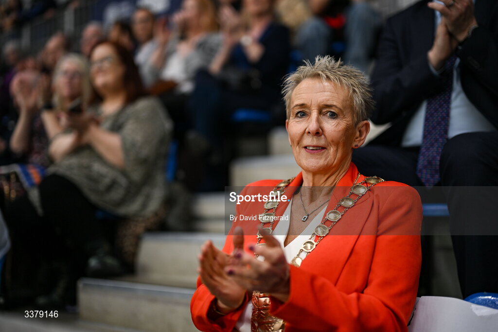 5 March 2026; Mayor Pamela Kearns, South County Dublin, at the Special Olympics Ireland Summer Games launch at the National Indoor Arena on the Sport Ireland Campus in Dublin. Photo by David Fitzgerald/Sportsfile