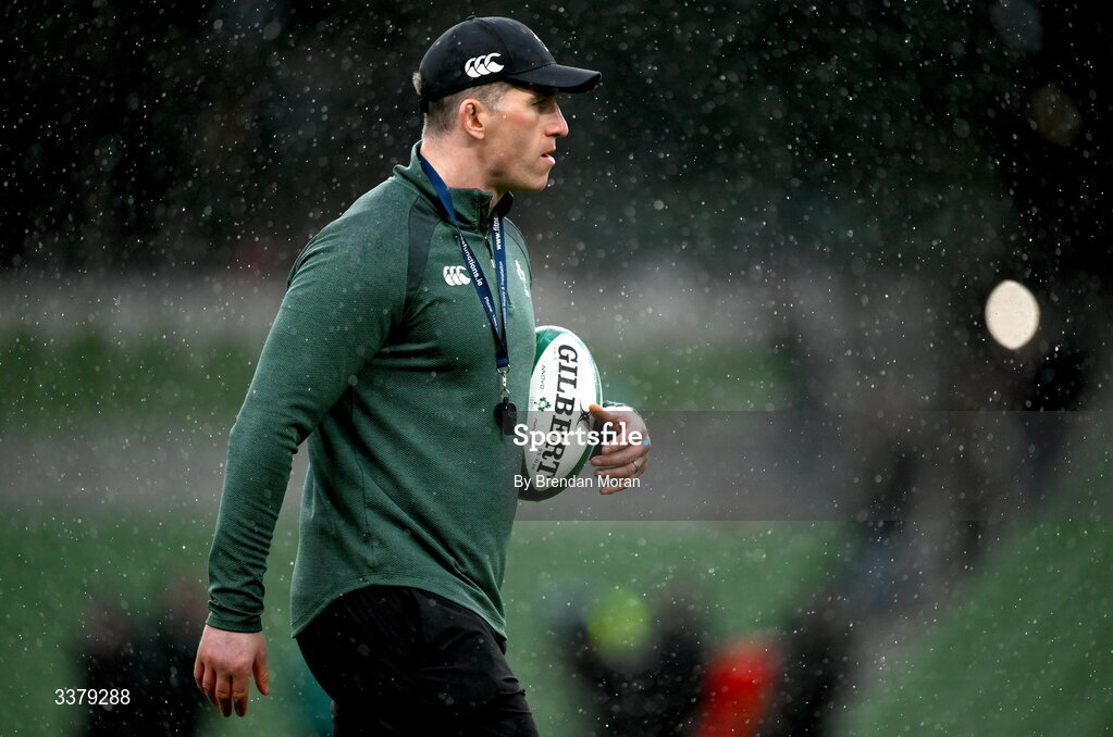 5 March 2026; Strength & conditioning coach Ciaran Ruddock during an Ireland Rugby squad captain's run at the Aviva Stadium in Dublin. Photo by Brendan Moran/Sportsfile