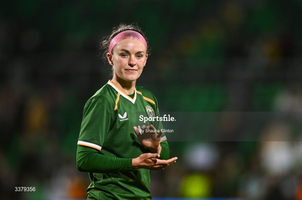 3 March 2026; Caitlin Hayes of Republic of Ireland after the 2027 FIFA Women’s World Cup Qualifier match between Republic of Ireland and France at Tallaght Stadium in Dublin. Photo by Shauna Clinton/Sportsfile