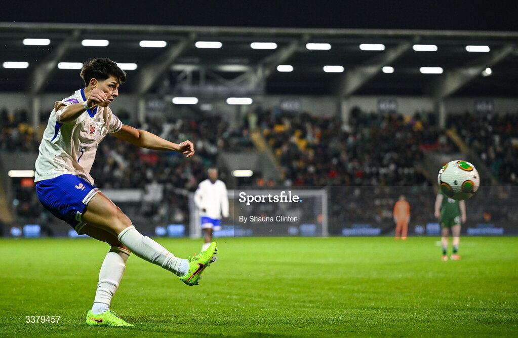 3 March 2026; Elisa De Almeida of France during the 2027 FIFA Women’s World Cup Qualifier match between Republic of Ireland and France at Tallaght Stadium in Dublin. Photo by Shauna Clinton/Sportsfile Photo by Shauna Clinton/Sportsfile