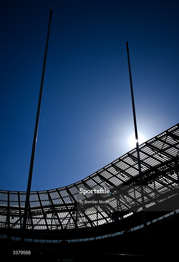 6 March 2026; A general view inside the stadium before the Guinness 6 Nations Rugby Championship match between Ireland and Wales at the Aviva Stadium in Dublin. Photo by Brendan Moran/Sportsfile