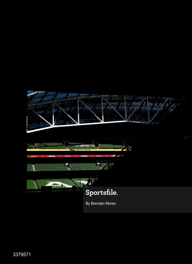 6 March 2026; A general view inside the stadium before the Guinness 6 Nations Rugby Championship match between Ireland and Wales at the Aviva Stadium in Dublin. Photo by Brendan Moran/Sportsfile