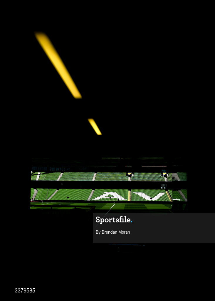 6 March 2026; A general view inside the stadium before the Guinness 6 Nations Rugby Championship match between Ireland and Wales at the Aviva Stadium in Dublin. Photo by Brendan Moran/Sportsfile