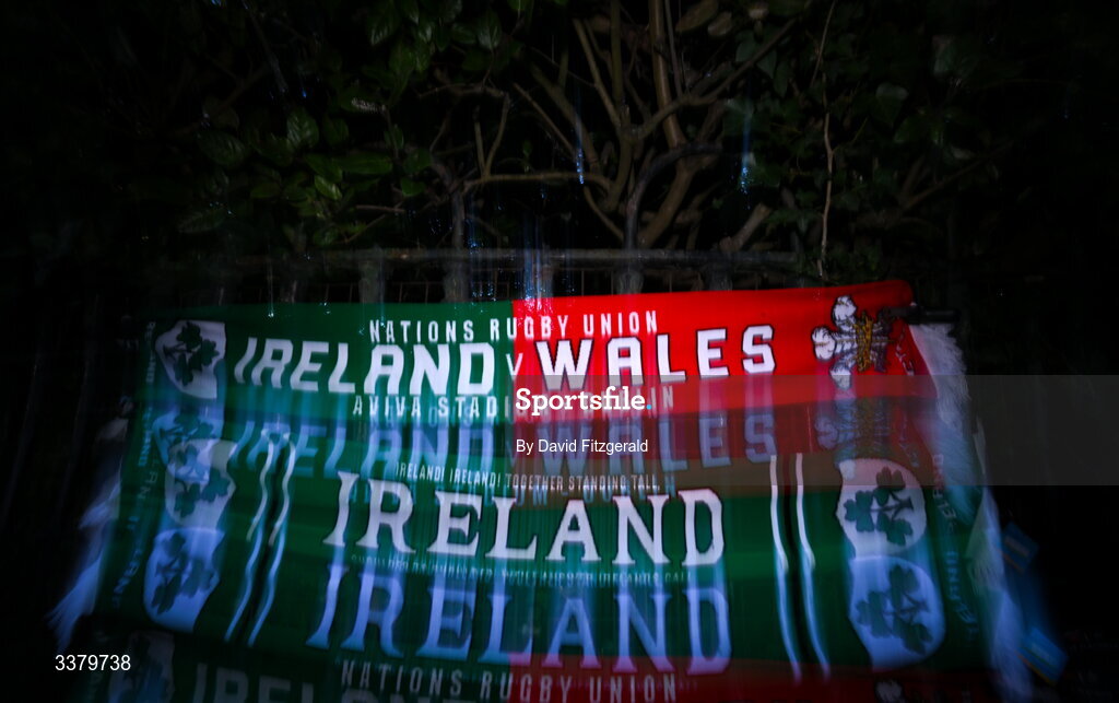 6 March 2026; A general view of merchandise before the Guinness 6 Nations Rugby Championship match between Ireland and Wales at the Aviva Stadium in Dublin. Photo by David Fitzgerald/Sportsfile