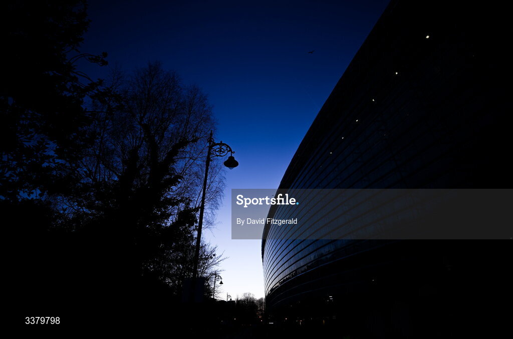 6 March 2026; A general view of the Aviva Stadium ahead of the Guinness 6 Nations Rugby Championship match between Ireland and Wales at the Aviva Stadium in Dublin. Photo by David Fitzgerald/Sportsfile