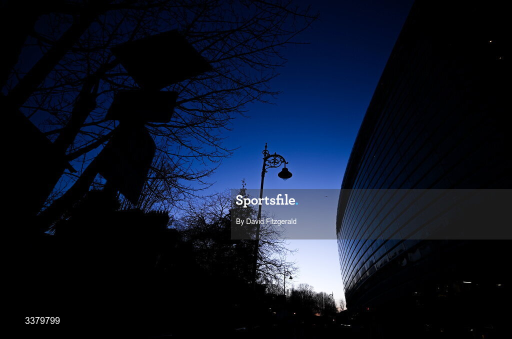 6 March 2026; A general view of the Aviva Stadium ahead of the Guinness 6 Nations Rugby Championship match between Ireland and Wales at the Aviva Stadium in Dublin. Photo by David Fitzgerald/Sportsfile