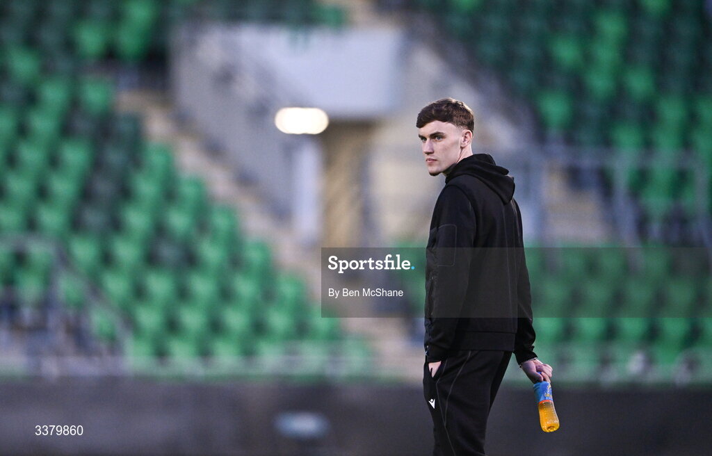 6 March 2026; Matt Healy of Shamrock Rovers before the SSE Airtricity Men's Premier Division match between Shamrock Rovers and Derry City at Tallaght Stadium in Dublin. Photo by Ben McShane/Sportsfile