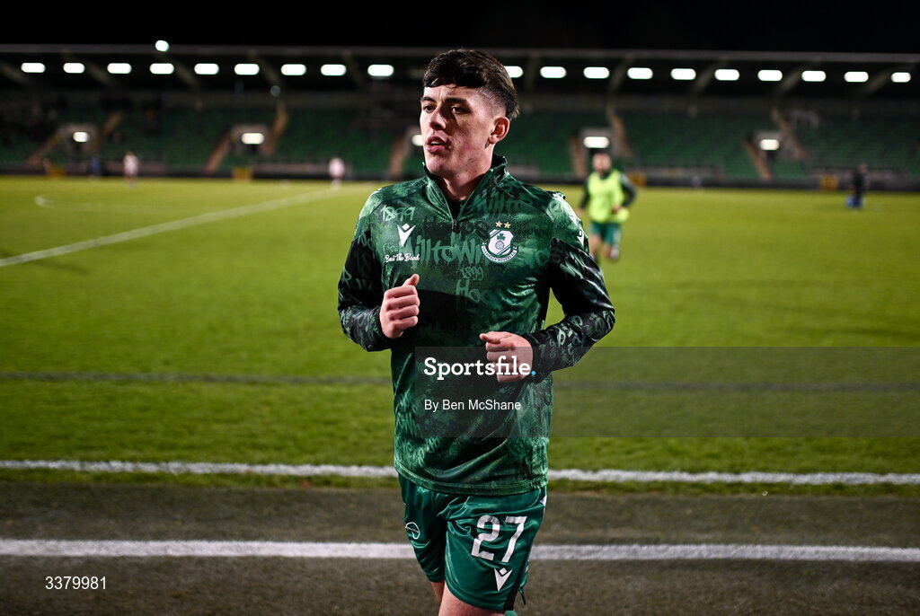 6 March 2026; Cory O'Sullivan of Shamrock Rovers before the SSE Airtricity Men's Premier Division match between Shamrock Rovers and Derry City at Tallaght Stadium in Dublin. Photo by Ben McShane/Sportsfile