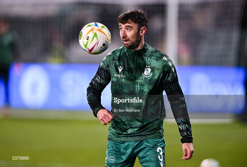 6 March 2026; Enda Stevens of Shamrock Rovers before the SSE Airtricity Men's Premier Division match between Shamrock Rovers and Derry City at Tallaght Stadium in Dublin. Photo by Ben McShane/Sportsfile