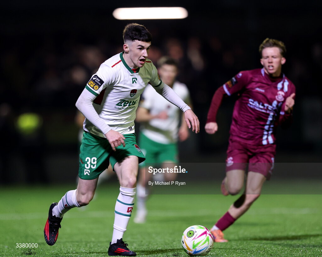6 March 2026; Cillian Murphy of Cork City during the SSE Airtricity Men's First Division match between Cobh Ramblers and Cork City at St Colman's Park in Cobh, Cork. Photo by Michael P Ryan/Sportsfile