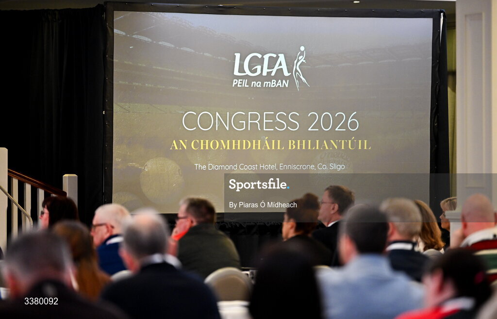 6 March 2026; A general view during day one of the LGFA Annual Congress at the Diamond Coast Hotel in Sligo. Photo by Piaras Ó Mídheach/Sportsfile