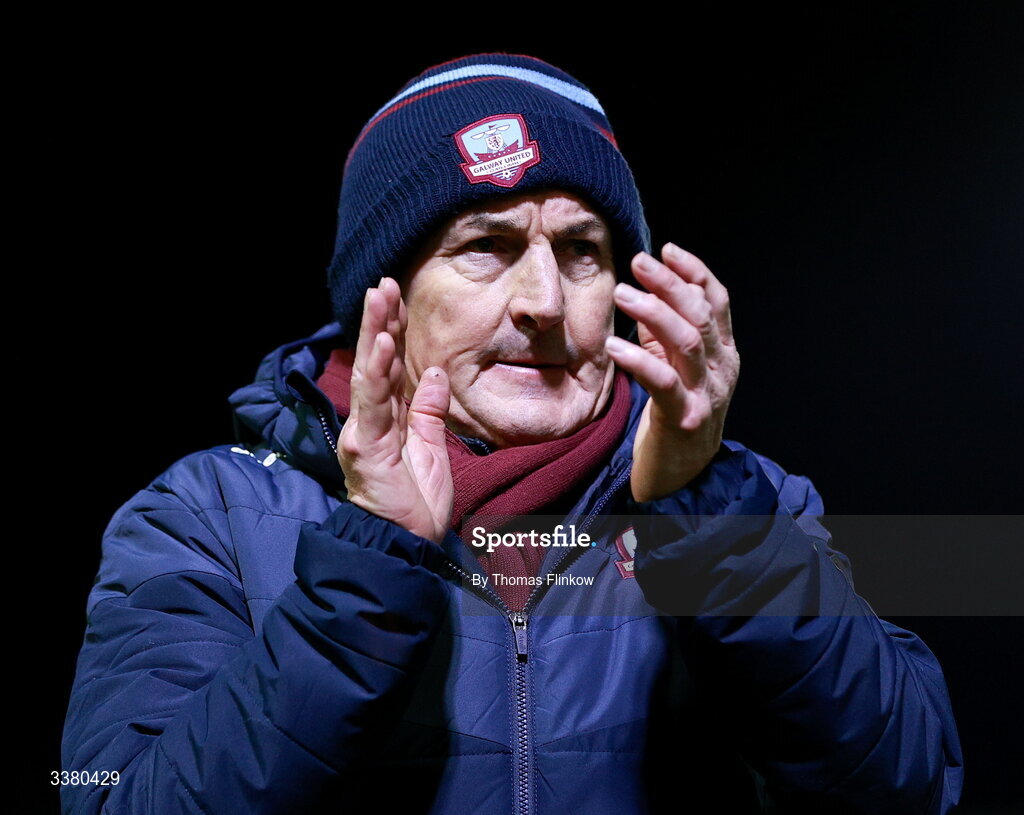6 March 2026; Galway United manager John Caulfield after the drawn SSE Airtricity Men's Premier Division match between Galway United and Dundalk at Eamonn Deacy Park in Galway. Photo by Thomas Flinkow/Sportsfile