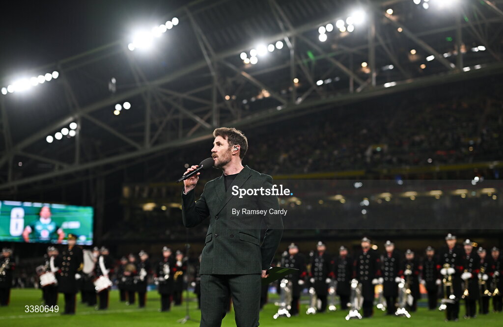 6 March 2026; Former rugby player and singer Barry Murphy before the Guinness 6 Nations Rugby Championship match between Ireland and Wales at the Aviva Stadium in Dublin. Photo by Ramsey Cardy/Sportsfile