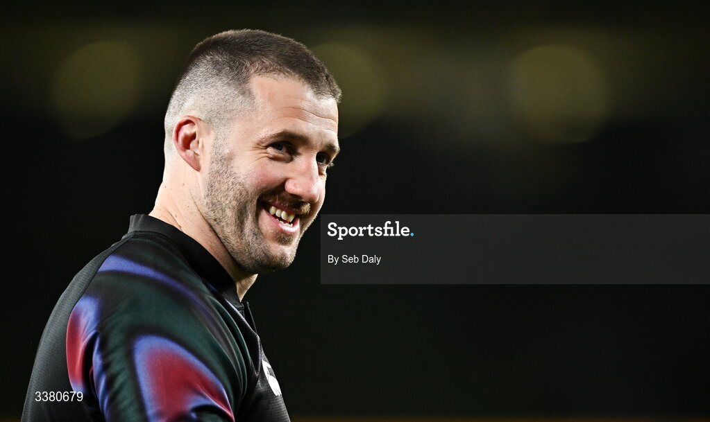 6 March 2026; Stuart McCloskey of Ireland before the Guinness 6 Nations Rugby Championship match between Ireland and Wales at the Aviva Stadium in Dublin. Photo by Seb Daly/Sportsfile