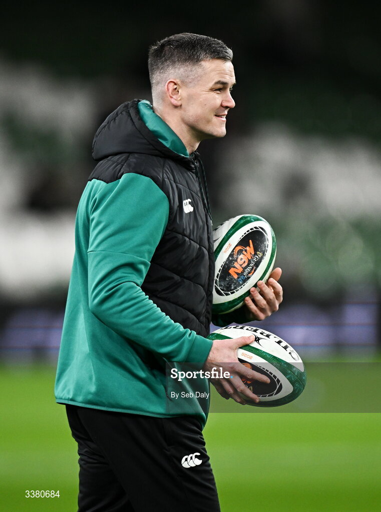 6 March 2026; Ireland assistant coach Jonathan Sexton before the Guinness 6 Nations Rugby Championship match between Ireland and Wales at the Aviva Stadium in Dublin. Photo by Seb Daly/Sportsfile