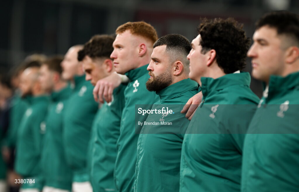 6 March 2026; Michael Milne of Ireland before the Guinness 6 Nations Rugby Championship match between Ireland and Wales at the Aviva Stadium in Dublin. Photo by Brendan Moran/Sportsfile