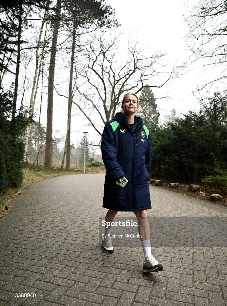 7 March 2026; Republic of Ireland's Ruesha Littlejohn during a team walk near their hotel before the 2027 FIFA Women’s World Cup Qualifier match between the Netherlands and Republic of Ireland at Stadion Galgenwaard in Utrecht, Netherlands. Photo by Stephen McCarthy/Sportsfile
