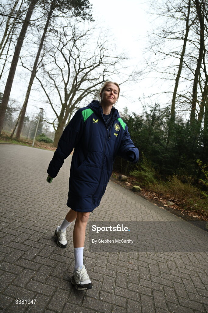 7 March 2026; Republic of Ireland's Ruesha Littlejohn during a team walk near their hotel before the 2027 FIFA Women’s World Cup Qualifier match between the Netherlands and Republic of Ireland at Stadion Galgenwaard in Utrecht, Netherlands. Photo by Stephen McCarthy/Sportsfile
