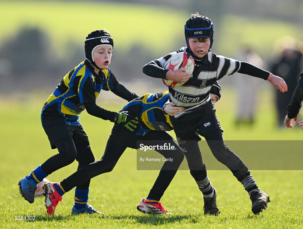 7 March 2026; Action during the Aviva Minis Rugby Festival between Ratoath RFC and Wexford Wanderers RFC at Balbriggan Rugby Club in Dublin. Photo by Ramsey Cardy/Sportsfile