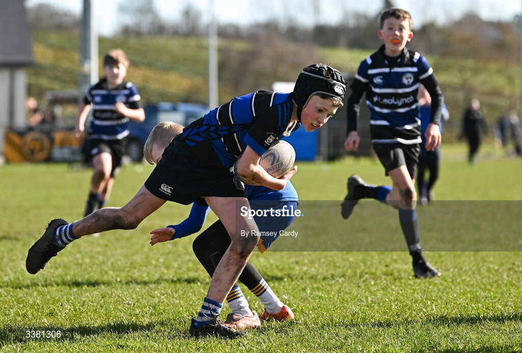 7 March 2026; Action during the Aviva Minis Rugby Festival at Balbriggan Rugby Club in Dublin. Photo by Ramsey Cardy/Sportsfile