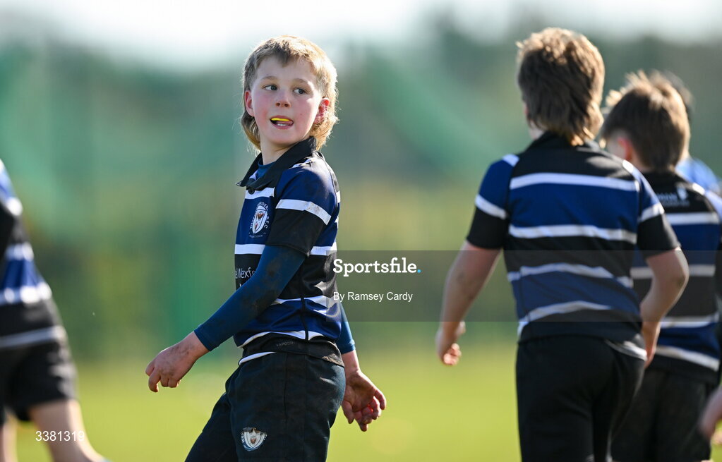 7 March 2026; Action during the Aviva Minis Rugby Festival at Balbriggan Rugby Club in Dublin. Photo by Ramsey Cardy/Sportsfile