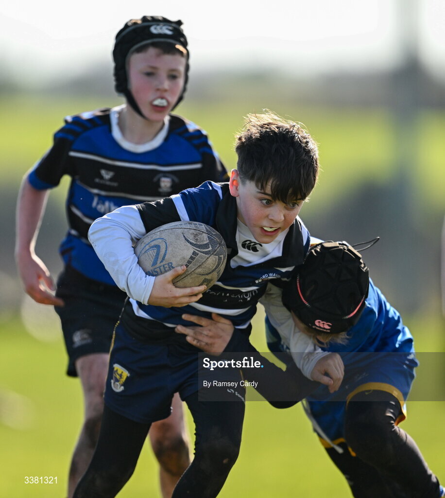 7 March 2026; Action during the Aviva Minis Rugby Festival at Balbriggan Rugby Club in Dublin. Photo by Ramsey Cardy/Sportsfile